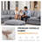 7-Piece Chenille Cloud Sectional Couches, Oversized Corner Sectional Sofa, Light Gray-827397210-827397208