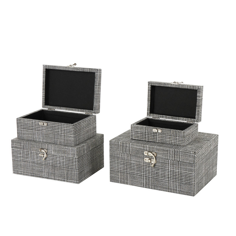 Boîte de rangement en tissu Cole And Grey, Gris