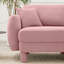 4 places en tissu bouclé rose, en forme de U avec coussins de dossier en forme de coquillage et de dossier moelleux, repose-pieds à ressorts-797994920