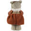 Woodland Girl Bear Holding Wreath Christmas Figure - 10"