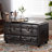 Manitoga Faux Leather Ottoman