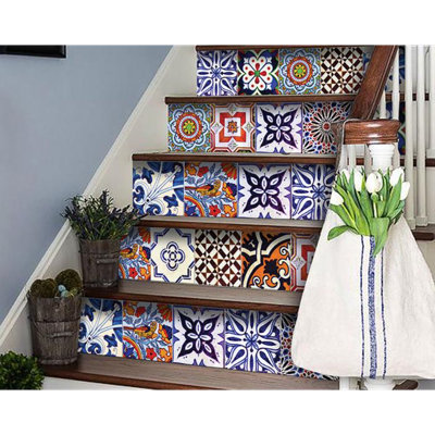 Abstract Non-Wall Damaging Tile Decals
