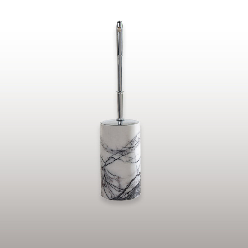 Brosse de toilette 100% marbre, Marbre blanc