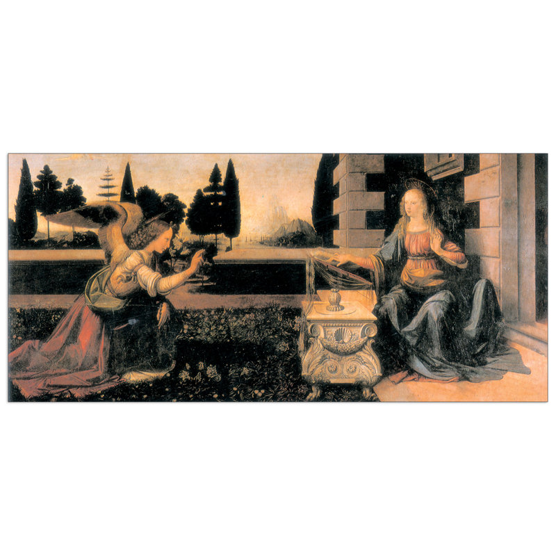 Leonardo Da Vinci - No Frame Print on Wood, 46cm H x 100cm W x 1.8cm D