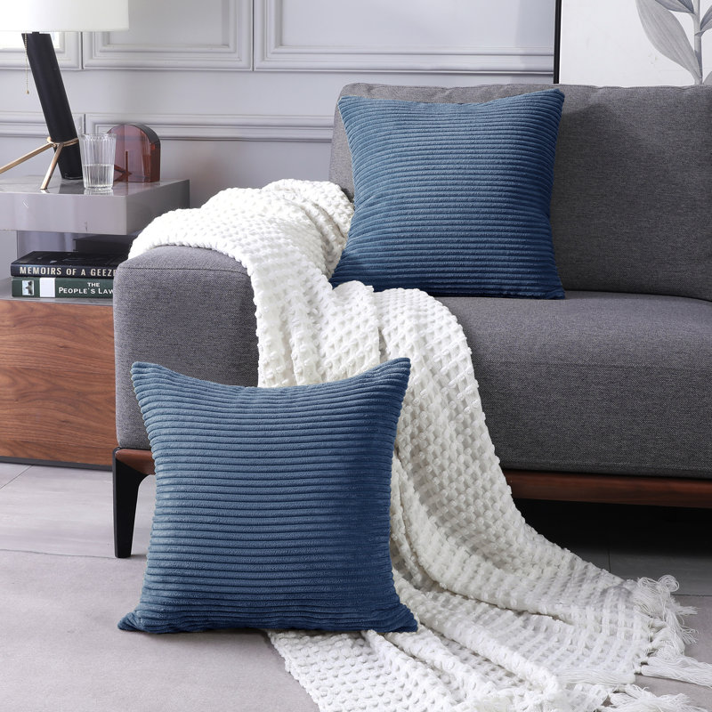 Avah Scatter Cushion Cover, 51cm H x 51cm W x 1cm D, Navy Blue