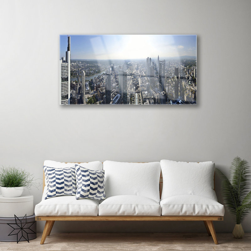 City Houses - Unframed Photograph on Glass