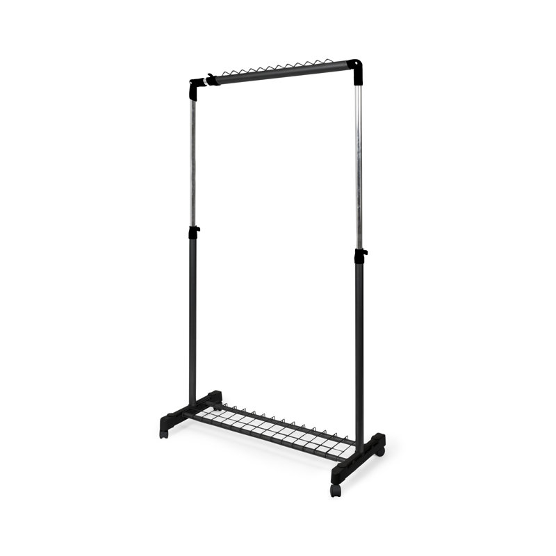 Choudhury 91.5cm Rolling Clothing Rack, Black