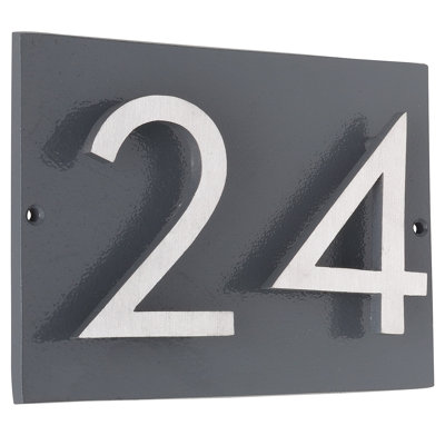 Plaque d’adresse murale sur 1 ligne flottante