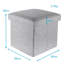 Elijahray 30cm Wide Square Solid Colour Ottoman with Storage-232866263