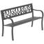 Mirren Steel Garden Bench Outdoor Seating Tulip Style Patio Bench For Garden Patio Balcony & Lawn