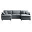 Canapé modulaire surdimensionné avec repose-pieds convertible, canapé 3 places avec 2 repose-pieds, canapé en forme de U-450962806-450962802