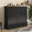 Trash Cabinet Tilt Out Freestanding, Pet Proof Kitchen Trash Cabinet Laundry Hamper with Cutting Board, Wood Garbage Recycling Station Hideaway Trash Holder Drawers-95136634