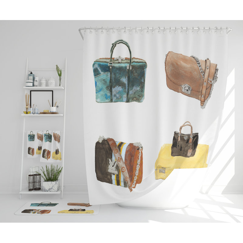 Neddo Polyester Shower Curtain Set