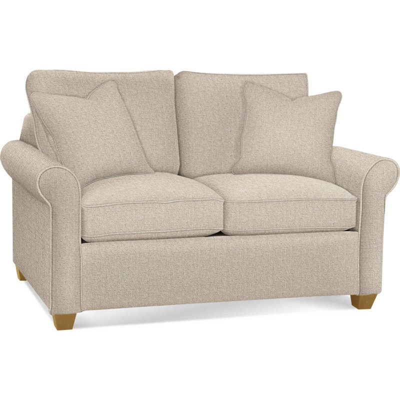 Park Lane Upholstered 73'' Sofa, Gel Memory Foam Mattress, Honey, Blue Chenille/Velvet Solid; 0809-63