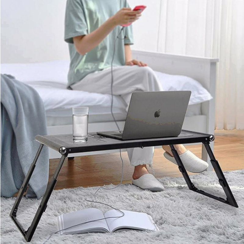 Laptop Stand For Bed, Blanc, Noir