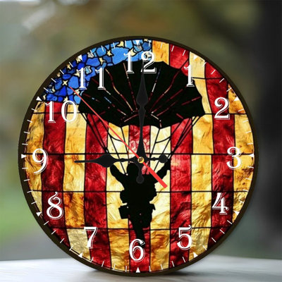 10-Inch Wooden Wall Clock, Silent Movement, Battery Operated (AA Batteries Not Included), Artistic  Decor, Perfect for Home Accents