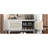 Entryway Bench With Cushion, Storage For And Clutter, 3 - Level Adjustable, Gray Wash Finish Bohemian Inspired Bench, Double Door Design, 4 Sections, 200 Lbs Weight, Beige-1888958356