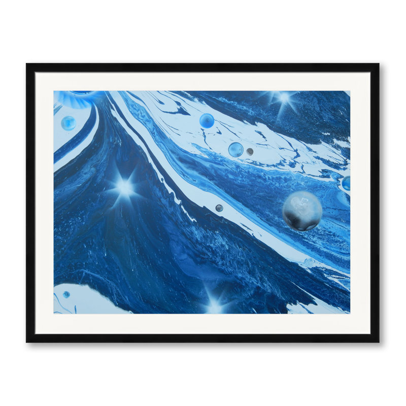 Étoile fabriquée par Will Birdwell - Peinture, H 25,25 po x l 31,25 po, Papier avec cadre noir