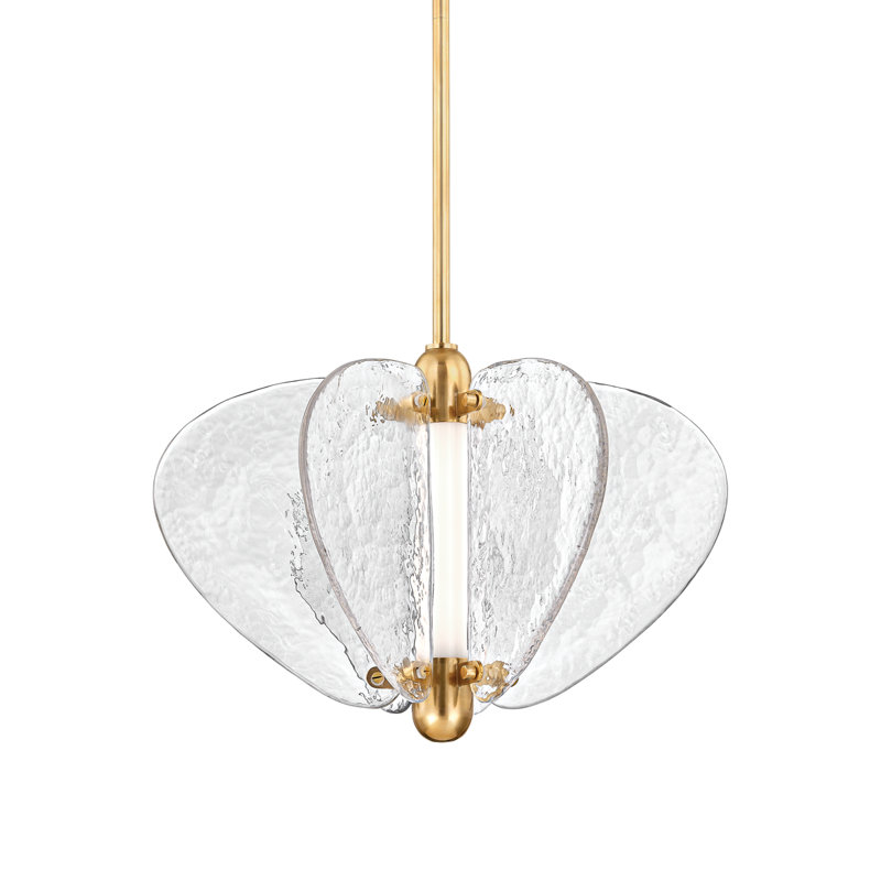Luminaire suspendu 1 lumière à DEL Freya, H 14 po x l 20,25 po x P 20,25 po