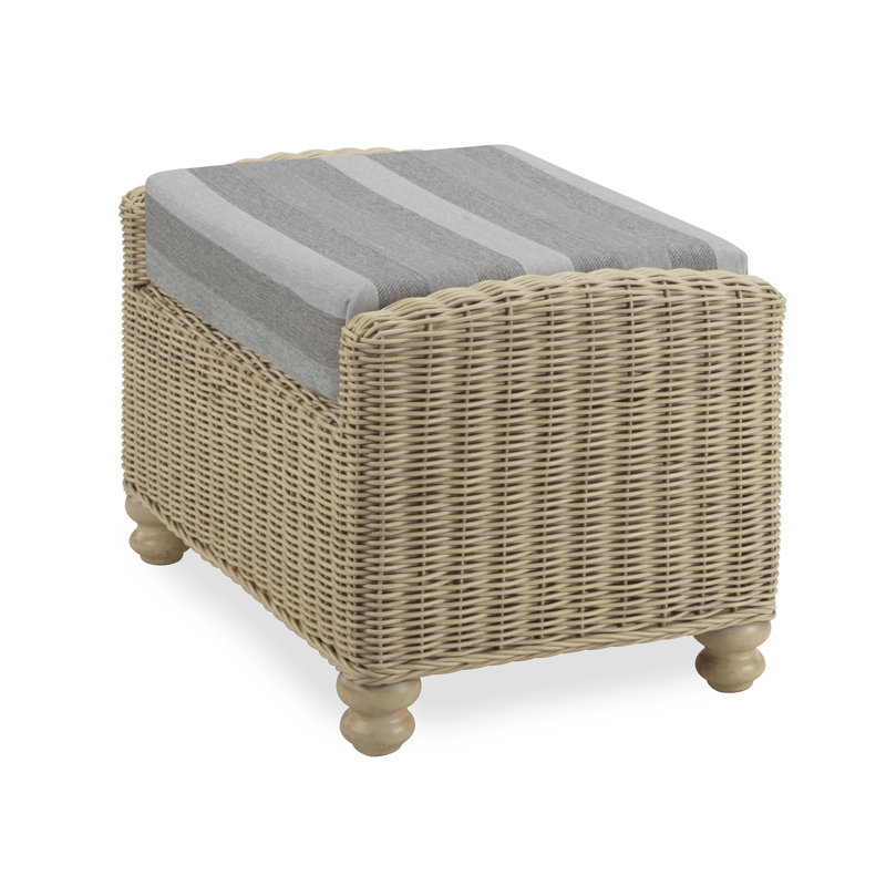 70cm Wide Striped Footstool Ottoman