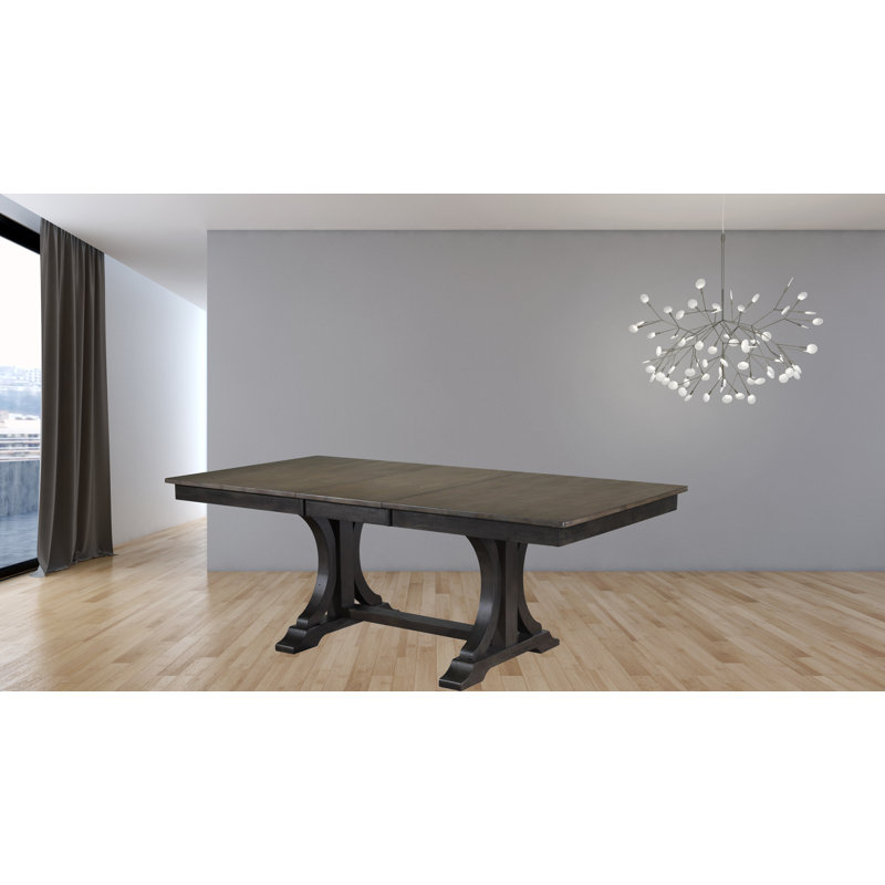 Table de salle à manger Chelsen, Gris, Noir