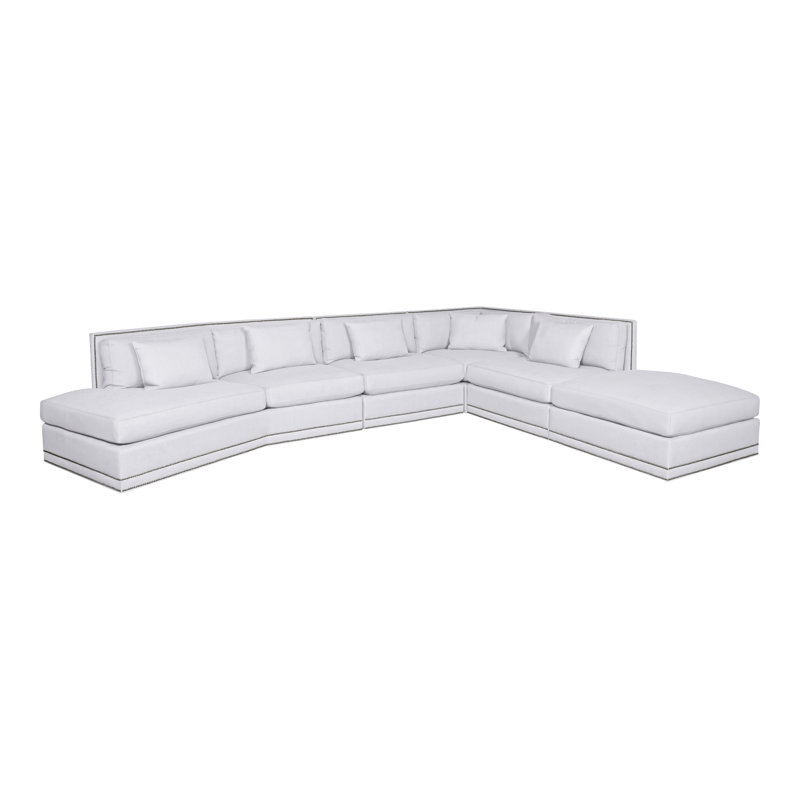 Michael Weiss 6-Piece Steadman II Sectional, Navada Snow, Yes