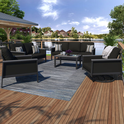 Townsend 5 Piece Sunbrella Sofa Seating Group with Cushions