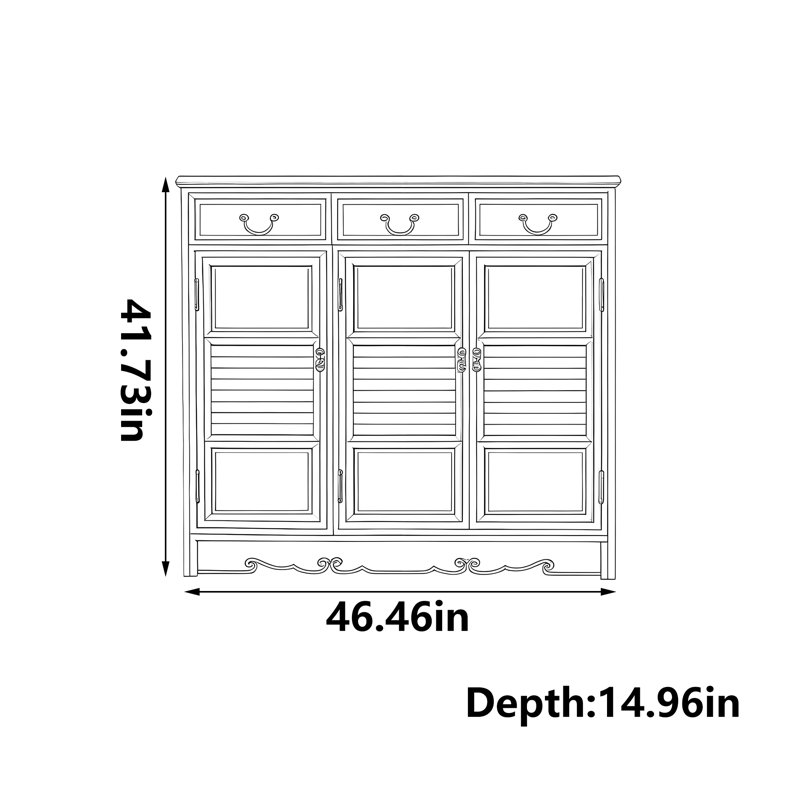 Solid wood furniture storage shoe cabinet