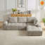 Canapé modulaire surdimensionné en L Chenille, design minimaliste, canapé-lit confortable-1511654856-1511654838