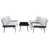 Corde noire / structure grise / coussin gris