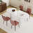 Oval Dining Table Set With 4-6 Matching Chairs For Dining Room-564638315-564638313