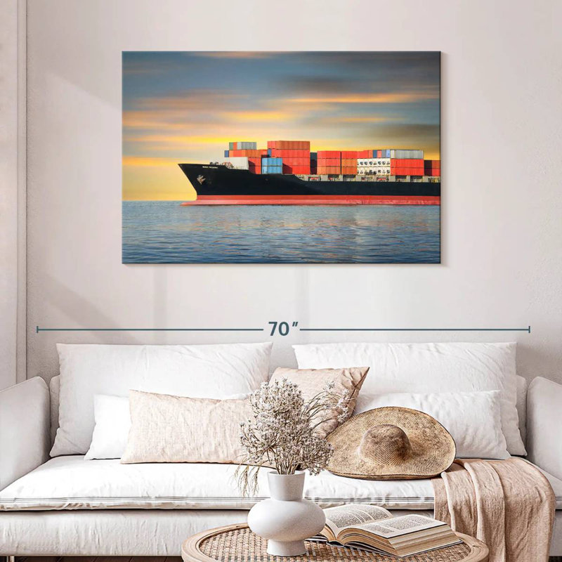 Cargo Ship, 30" H x 45" W