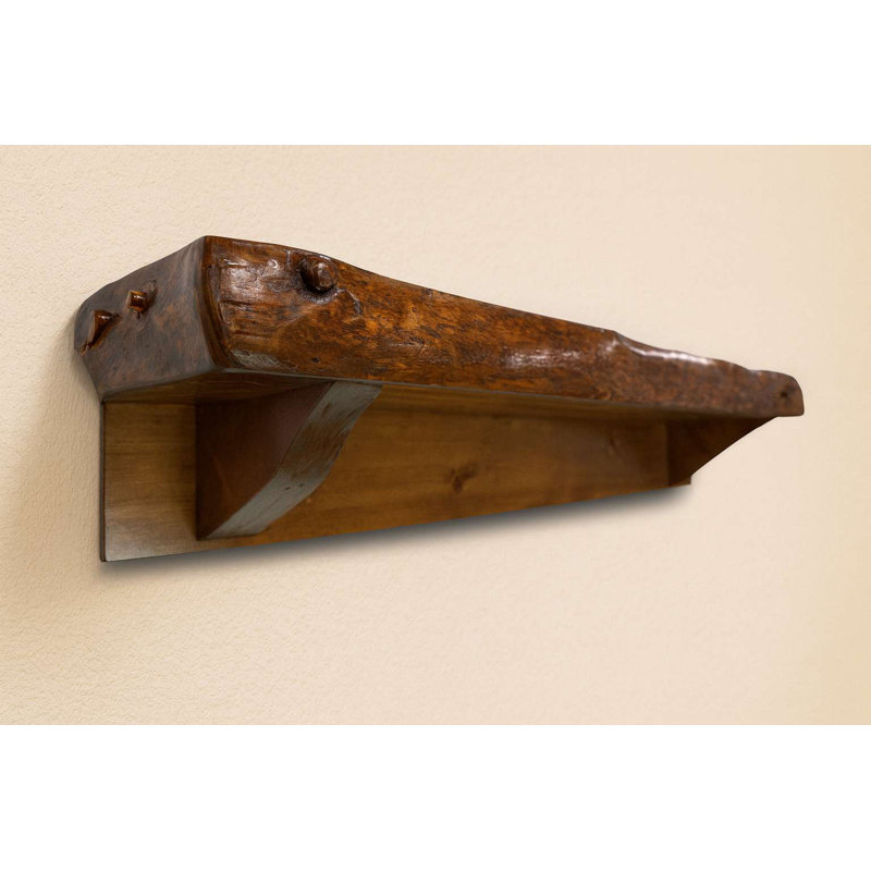 Tablette murale Live Edge, 5 pi en teinture américaine ancienne, 60