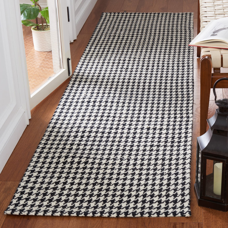 Tapis en laine et coton tissé à la main Nelya, Tapis de couloir 2 pi 3 po x 9 pi