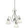 V2353 Pitkin 3-Light Shaded Classic/Traditional Chandelier with Bell Shape Alabaster Glass Shades