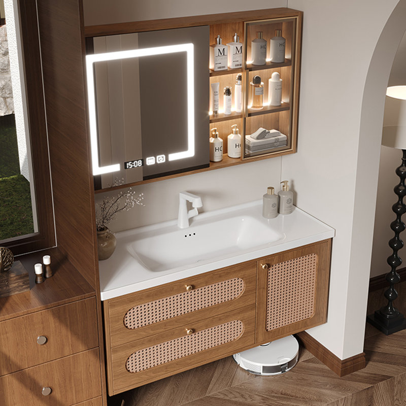 Light luxury retro style bathroom cabinet