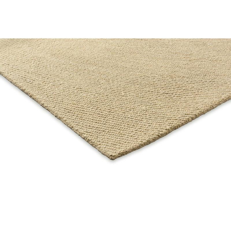 Hand Tufted Wool Area Rug in Sand, Rectangle 4'7" x 6'7"