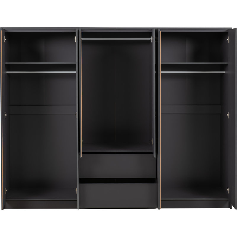  Braunstein 6 Door Wardrobe, Grey