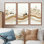Minimalist Beige Marble River I - Ensemble de décorations murales en marbre abstrait