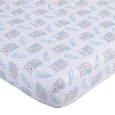 Drap housse hibou 100% coton