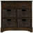 Bueno Wood  Storage Cabinet with Two Drawers and Four Classic Rattan Basket-754975428