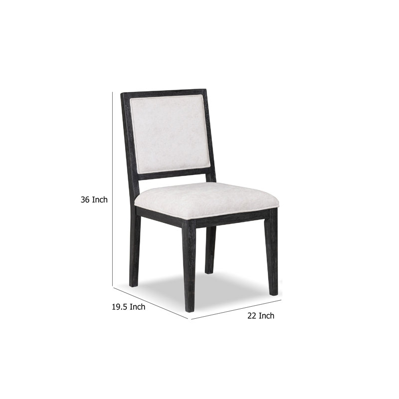 Ensemble de 2 chaises d'appoint Kizie, Beige, Noir, Noir