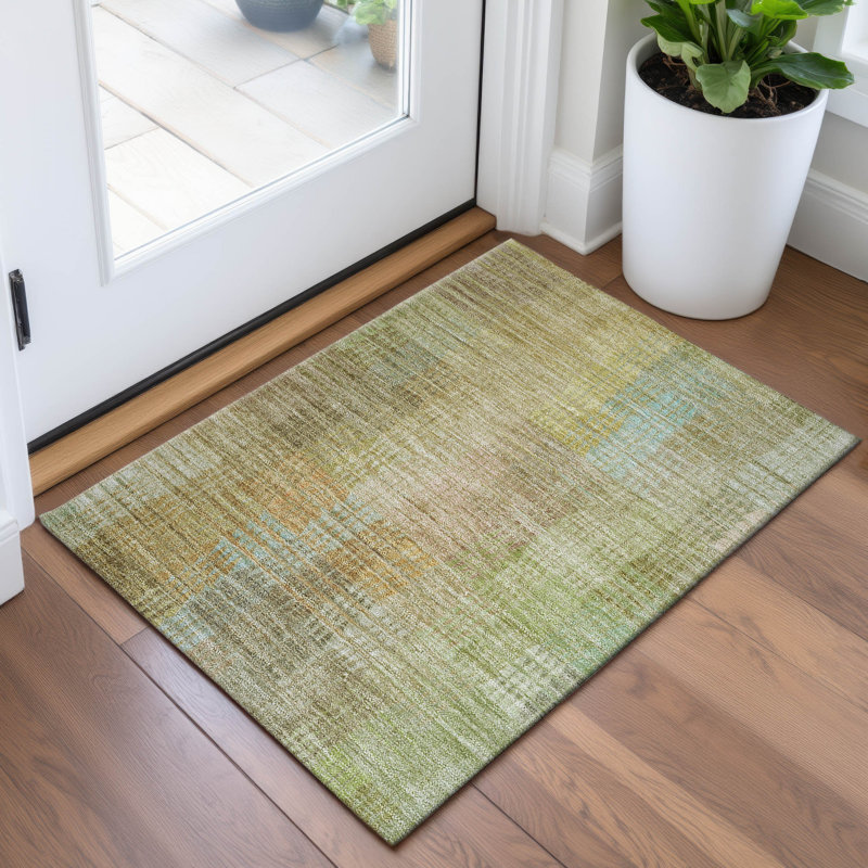 Premium Machine Washable Alijah AMF1277 Geometric Rug, Rectangle 1'8" x 2'6"