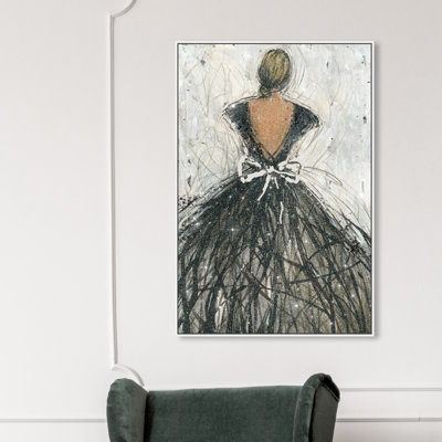 Midnight Glam I Dress - peinture sur toile