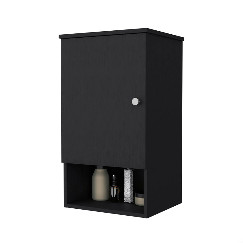 Medicine Cabinet With One Door, Black