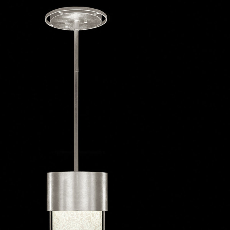 Luminaire suspendu rond BOND 5.5, Blanc, Argent
