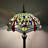Aanshi Tiffany Floor Lamp Stained Glass Dragonfly Metal Base LED Bulbs Included 16'W*16"D*64" H-1173328785