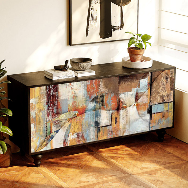 Modern Simple Light Luxury Large Capacity Accent Cabinet, 29.53" H x 59.06" W x 15.75" D