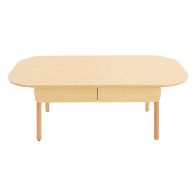 Modern Coffee Table With Double Drawers For Living Room