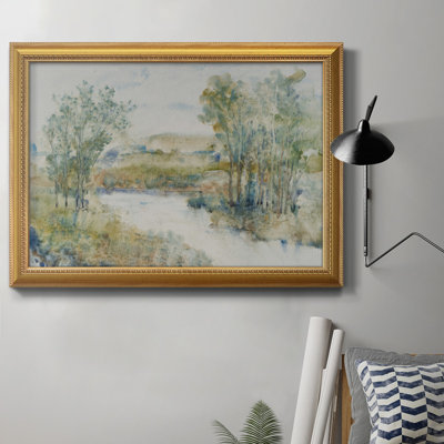«Trees On The Creek I», toile encadrée de qualité supérieure - prête à être accrochée